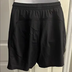 Lululemon Women’s Pull-On Elastic Black Athletic Shorts Drawstring Pockets-Med thumbnail 8