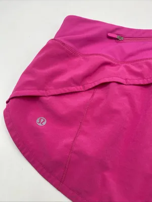 Lululemon Speed Up Hot Pink Athletic Running Shorts Zip Pocket 2 Neon Athleisure thumbnail 3