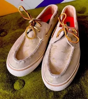 Goldtone Camo Sperry Top Sider Boat Shoes Leather EUC! Size‎ 7.5 021 thumbnail 1