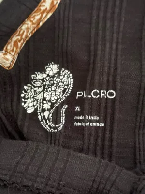 Anthropologie Pilcro Sustainable Double-V Tee in Black thumbnail 5
