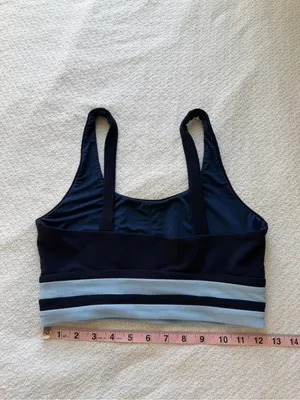 Beach Riot Kaida Colorblock Bikini Top Blue Medium thumbnail 4