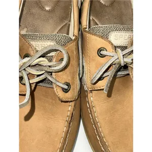 Sperry Women Tan/Beige Boat/Deck/Top Siders Shoes Loafers w/Leather Laces-Size 9 thumbnail 8