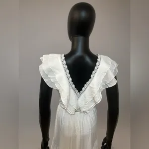 SHEIN White Lace Contrast Maxi Dress‎ Size M thumbnail 5