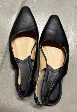 Franco Sarto Briella Black Leather Slingback Flats Size 6 thumbnail 1