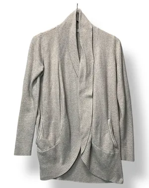 Barefoot‎ Dreams Women Cardigan M CozyChic Lite Beige Open Front Minimalist Soft thumbnail 1