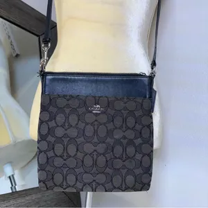 Coach Kitt Messenger Crossbody Bag Black & Signature Polished Pebble Leather thumbnail 15
