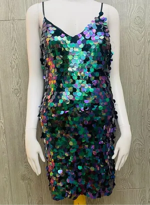 Nwt color shifting crystal doll large sequin dress eras tour y2k style mermaid s thumbnail 9