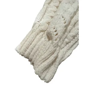 Pink Rose Cream Cable Knit‎ Cropped Sweater – Size M thumbnail 3