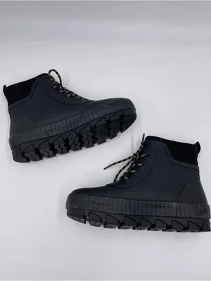 Sperry Torrent Lace Up Rain Boots Size 6.5 Black Waterproof Rubber Gorpcore thumbnail 9