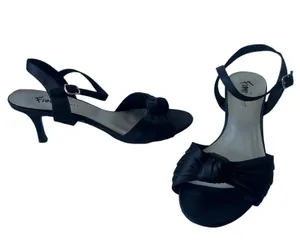 Fioni Nights Satin Kitten Heel Sandals Womens Size 8.5 Strappy Y2K Glam Cocktail thumbnail 1