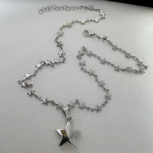 Silver Pentagram Star Pendant Necklace for Women thumbnail 5