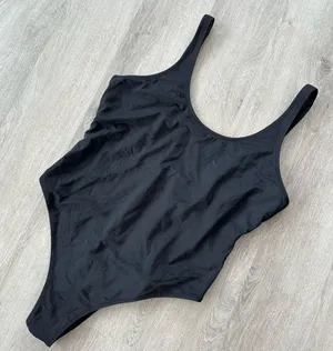 Swimsuits for All Ashley Graham Classic Black One Piece Bathing Suit Women’s 18 thumbnail 1