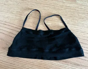 Tiger Mist Black Ribbed Seamless Crop Bralette thumbnail 1