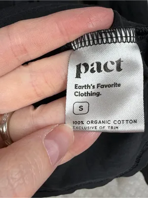 Pact Black Scoop Neck Long Sleeve Organic Cotton Top thumbnail 5