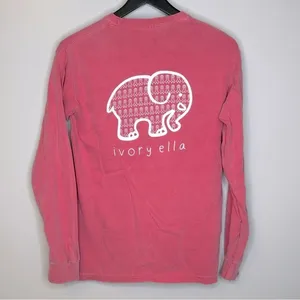 Ivory‎ Ella Pink Breast Cancer Awareness Long Sleeve Tee Size S thumbnail 2