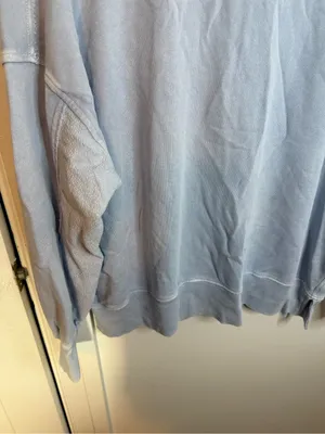 Aerie Baby Blue Mock Neck Oversized Sweatshirt thumbnail 7