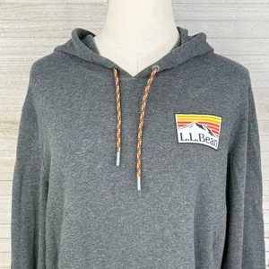 L.L. BEAN Women's Bean's Cozy Camp Hoodie Gray/Multi-Large thumbnail 2