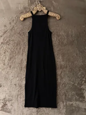 Old Navy Women’s Black Ribbed Sleeveless Maxi Dress Size S thumbnail 2