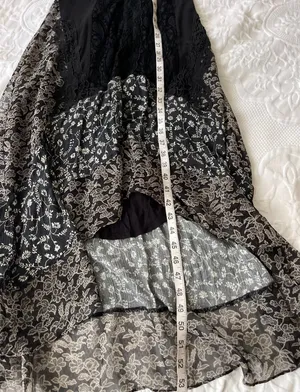 Free People Black Lace Halter Neck Floral Pattern Sleeveless Maxi Dress thumbnail 4