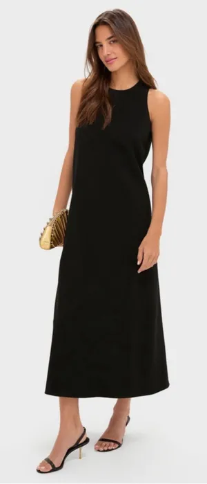 Tuckernuck Black Crepe Portia Dress M Bow Back Elegant Evening Party Resort Date thumbnail 1