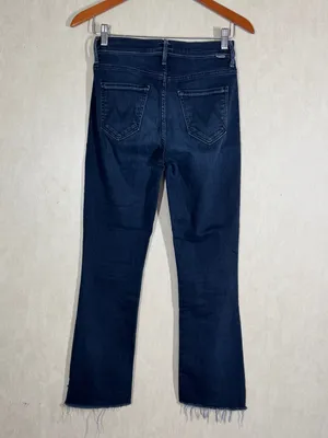 Mother Women’s The Insider Crop Step Fray Jeans in Night Tripper 25 thumbnail 5