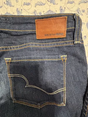 Big Star 1974 Remy Boot Cut Jeans Low Rise Fit Women's 32L Blue Dark Wash rodeo thumbnail 11
