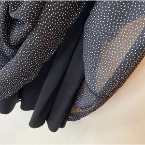 EMMA & MICHELE Black & White Polka Dot sleeveless above knee dress Size 8P retro thumbnail 4