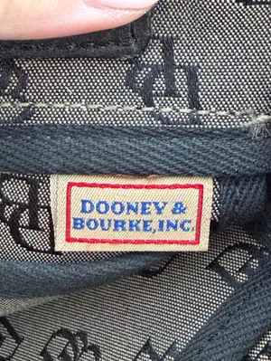Dooney & Bourke Vintage DB Monogram Tote 3pc Set Bag Wallet Coin Purse Y2K Chic! thumbnail 15