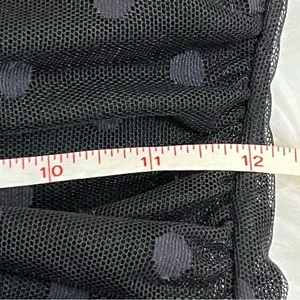 White House Black Market Y2K Sheer Mesh Polka Dot Top XS thumbnail 10