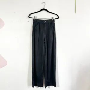 Uniqlo Wide Leg‎ Twill Pants Women's Minimalist Quiet Luxury Black XS thumbnail 2