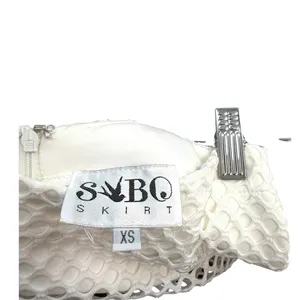 Sabo Skirt Nina Mesh Midi Skirt White‎ Sheer Overlay Bodycon Size XS thumbnail 7