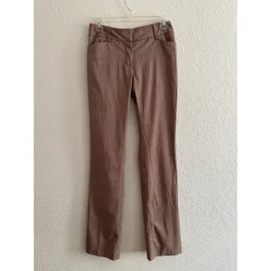New York & Company Pant Suit Size 0 Tall Brown Pinstripe Blazer Trousers Set thumbnail 2