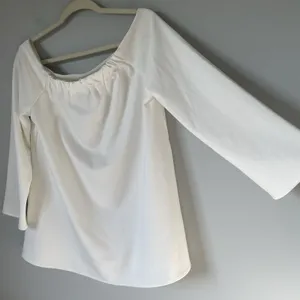 Tuckernuck White Miranda Off The Shoulder Blouse Top 3/4 Sleeve Women's Size XL thumbnail 6