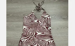 Princess Polly NWT Sz 0 Satin Halter Style Dress thumbnail 5