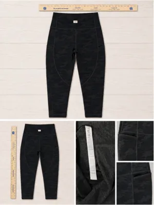 Vuori‎ The Rise The Shine Leggings XS Black Camo High Rise Pockets thumbnail 6