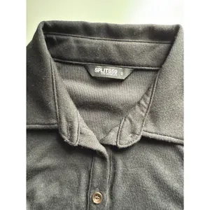 $124 New Splits59 Talia Ribbed Polo - Black - Small thumbnail 7