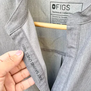 Figs | Rafaela Oversized Scrub Top Shirt In Graphite Gray Medium thumbnail 10