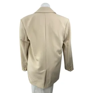 Abercrombie & Fitch Beige Long Sleeve Notch Collar Button Blazer Coat Jacket M thumbnail 4