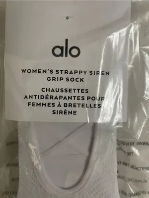 ALO Yoga NWT Strappy Siren Grip Socks White Size S M thumbnail 8