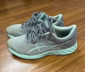Asics fuzeX Lyte running shoes gray and mint size 9.5 thumbnail 1