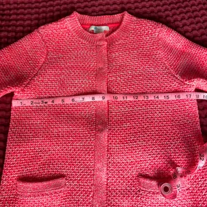 Boden Textured Knit Cardigan Sweater Women’s Size Small Bright Coral Pink Button Front thumbnail 10