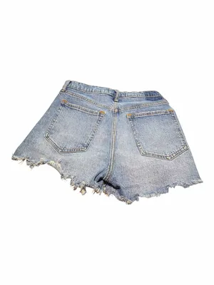Abercrombie & Fitch Blue Distressed Denim Cutoff Shorts thumbnail 3