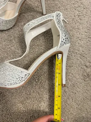 David's Bridal Crystal-Detailed Peep-Toe Shooties STYLE# NELIA 8.5 thumbnail 6