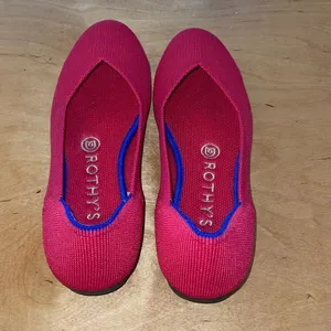 Rothy's Womens The Flat Round Toe Cherry Scooter Ballet Flats Shoes Red Size‎ 7 thumbnail 4