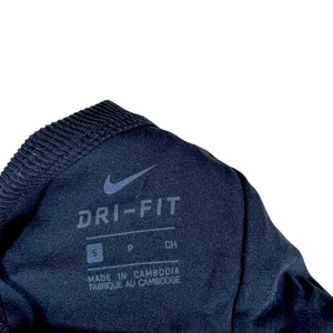Nike Dri-FIT Ribbed Solid Crop Top Black Sporty Crisscross Back Strappy Size S thumbnail 6