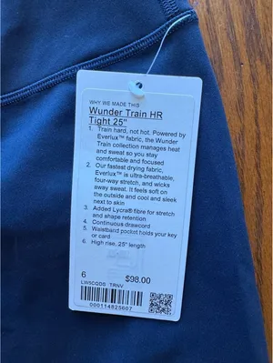 Lululemon Wunder Train High Rise 25” True Navy Size 6 NWT thumbnail 4