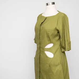 CULT GAIA - Alexandra Linen Blend‎ Cutout Sheath Dress thumbnail 14