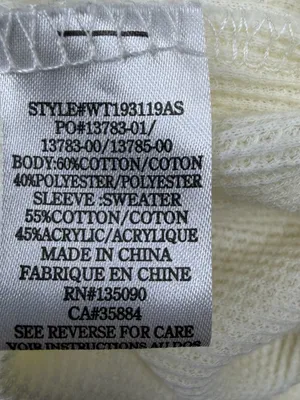Altar’d State Waffle Knit Boho Thermal Top Striped Bell Sleeve Women’s S thumbnail 6