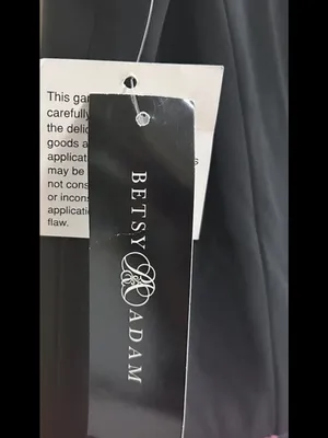 Betsy & Adam Dress Size 8 Black Floral Party Wedding Guest Formal Sleeveless NWT thumbnail 5