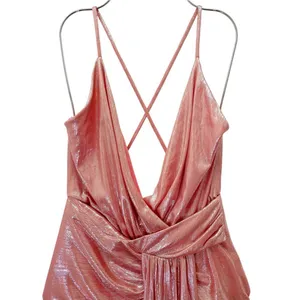 House of CB Ciara Dress Medium Pink Metallic Ruched Bodycon Mini Party Cocktail thumbnail 5